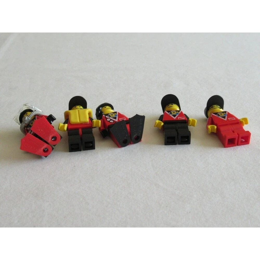 LEGO Vintage Minifigure Lot of 5 Scuba Divers Vintage 6441 Flippers Life Vest